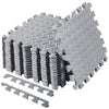 Shihanee Foam Floor Baby Tiles Foam Floor Mats Play Mats Bulk With Borders Interlocking For Kids Baby Playroom Nursery Gym (Gray