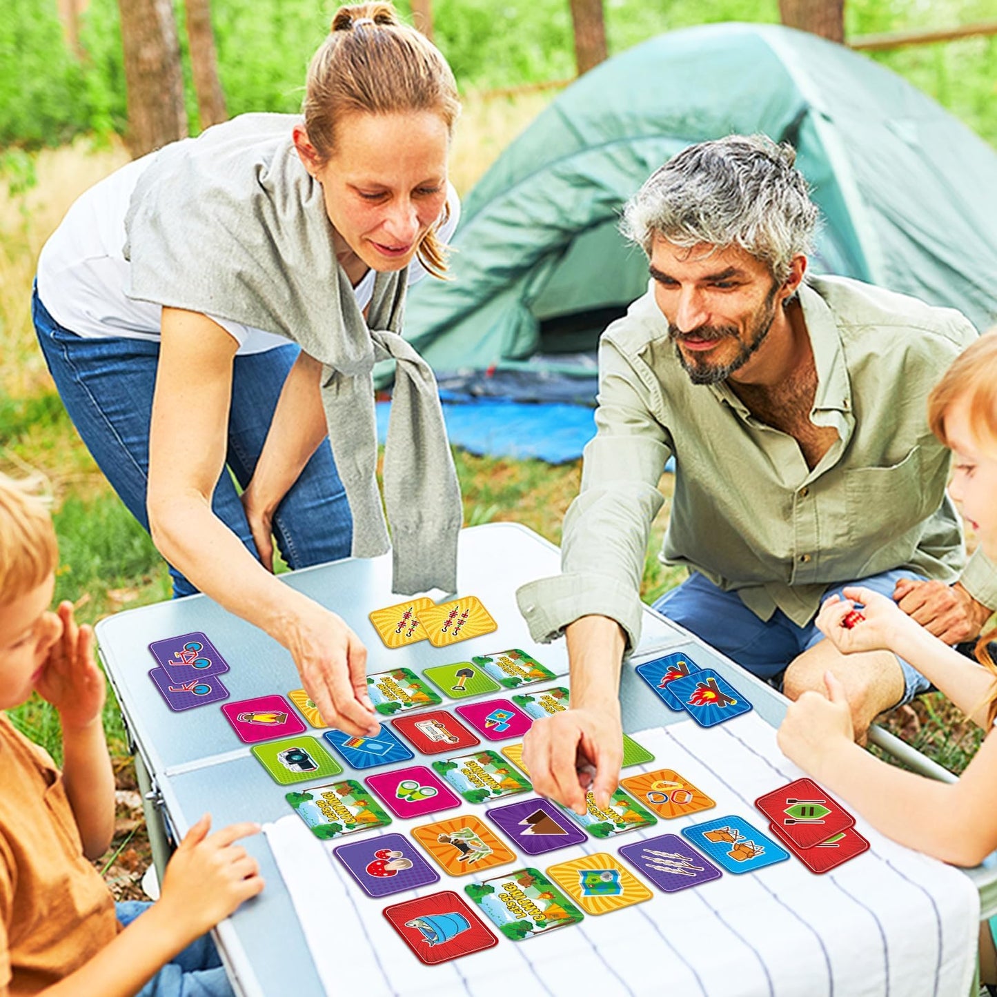 Gisgfim 50 Pairs Memory Matching Game For Kids Summer Camp Concentration Memory Card For Preschool Educational Ages 3-8 A Fun &