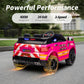 Hikiddo 24V Electric Police Ride-On Car For Kids, Ride-On Toy Kids Car W/Parental Remote Control, 2X200W Motors - Pink