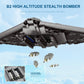 HI-REEKE Fighter Jet Building Block Set, B2 Bomber Military Plane Toy for Teen