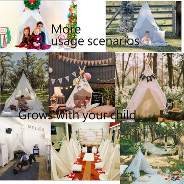 Rongfa Teepee Tent For Kids-Portable Children Play Tent Indoor Outdoor (White)