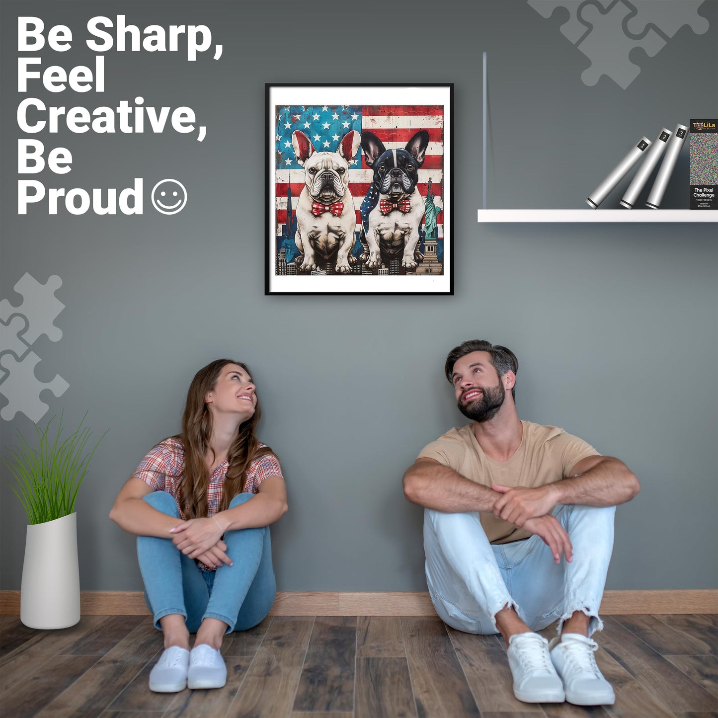 1000 Piece Art Puzzle For Adults, Dapper Duo, 20X28 Inches, Jigsaw Puzzles 1000 Pieces, High-Resolution 300 Dpi, Includes Origin