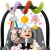 Stuffed Christmas Spiral Baby Car Seat Toys, Best Newborn Shower Gifts, Soft Infant Essentials Must Have Hanging Toys (Vibrant N