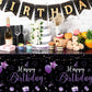 Tudomro 1 Pcs Happy Birthday Tablecloths Happy Birthday Decorations Plastic Table Cover Rectangular Cloths For Women Men Baby Sh