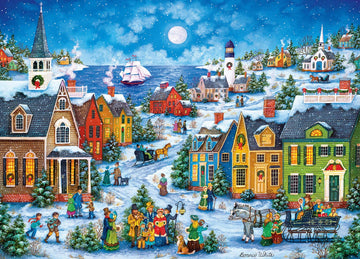 Masterpieces 1000 Piece Christmas Jigsaw Puzzle - Harbor Side Carolers - 19.25''X26.75''