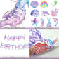 Ipartycool Mermaid Birthday Decorations, Happy Birthday Banner, Happy Birthday Sign Hanging Swirls Birthday Decorations For Wome