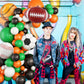 Sport Balloons Arch Garland,Ball Theme Balloon Garland Kit White Green Black Orange Balloons Ball Foil Balloons For Sports Theme Party Games Garden Theme Party Celebration Party