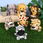 Elcoho 14 Pieces Safari Mini Jungle Animal Plush Toys Small Stuffed Forest Animals Plush Toys 3.75 Inch Keychain Decorations For Animal Themed Parties Goody Bags Filler Favors (Sitting)