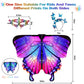 LYL. Ling Butterfly Wings For Girls  Double-Sided Fairy Wings  Kids Halloween Butterfly Costumes  3PCS Butterfly Cape Set.