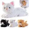 Prextex Plush Cat Toys Stuffed Animal W/ 3 Cats Baby Stuffed Animals - Big Cat Zippers 3 Little Plush Baby Kittens - Cat Plush T
