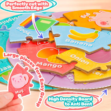 Amidear Abc Alphabet And Number Puzzle Educational Preschool Learning Toys For Toddlers, Montessori Toys Sight Words Game Kinder