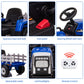 12V Kids Ride On Tractor With Trailer & Remote Control, Toddler Battery Powered Electric Car Slow Start 7Led Headlights Usb Music Player 2+1 Gear Shift, Blue, 25W/Treaded Tires