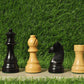 Palm Royal Handicrafts 3.75 Inches Wooden Chess Pieces Only 32 Chessmen And 2 Extra Queens Made Of Boxwood And Ebonized Wood For