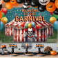 Avezano Halloween Circus Decorations Creepy Carnival Banner 6 x 3.6 ft Scary Circus Halloween Party Backdrop Indoor Outdoor