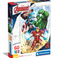 Clementoni - 26193 - Supercolor Puzzle - Marvel Avengers - 60 Pieces, Jigsaw Puzzle for Kids Age 5, Puzzle Cartoon, Made in Ital