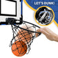 QDRAGON Mini Basketball Hoop - Over The Door Indoor Set with 3 Balls, Inflator, Breakaway Rim - Blue Basketball Toy for Kids & Adults