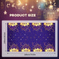 3-Piece Purple and Gold Tablecloth Set - 42.5 x 70.9 Inch Plastic Table Covers for Birthday Party Decorations, Nights Theme Supp