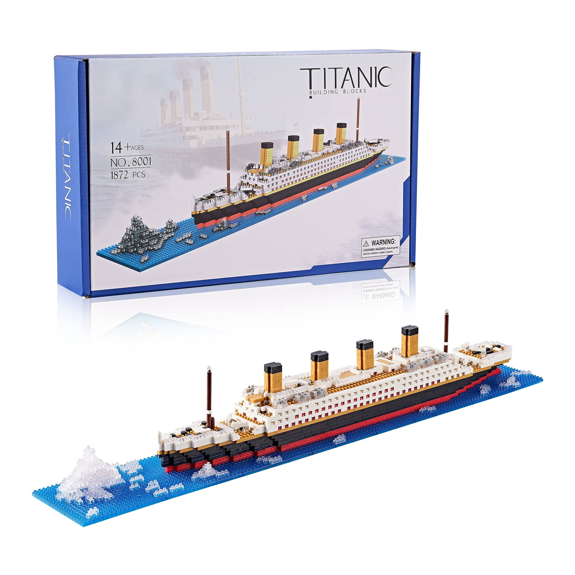 LUKHANG World Famous Titanic Micro Building Block Set for mature-themed Cruise Ship Micro Bricks Model Kit for Kids Ages of 14+ - 1872 PCS Great Gift