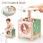 PairPear Wooden Activity Cube - Montessori Toys for Toddlers, Multifunctional Play Center, Early Educational Development, Model U15022