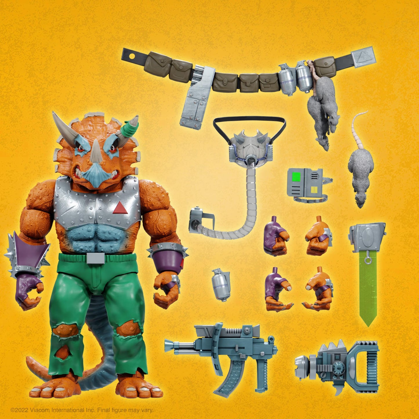 Super7 Ultimates! Teenage Mutant Ninja Turtles Triceraton - 8'' Tmnt Action Figure With Accessories Classic Cartoon Collectibles