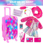 K.T. Fancy 18 Inch American Doll Clothes and Accessories  Doll Travel Suitcase Playset for Girls  Cute Travel Doll Clothes for 18 Inch Girl Doll(Not Include Doll & Shoes) (Sequin )