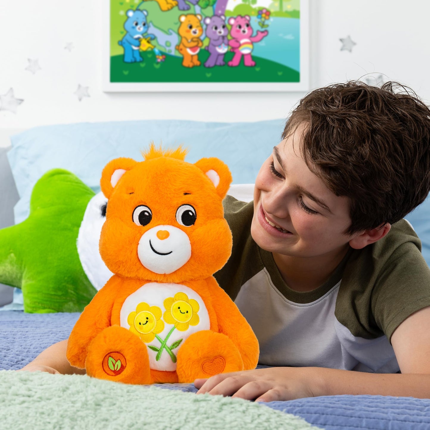Care Bears 14" Friend Bear Plushie - Soft Orange Stuffed Animal for Ages 4+, Model 22138, Perfect Gift for Boys and Girls