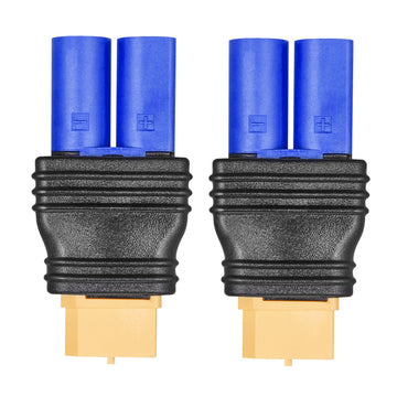 Laisomeke 2 Pack EC5 Male to XT60 Female Adapter, xt60 Female to ec5 Male Connector Mould Type no Wire Connector Adapter for LiP