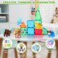 Magnetic Tiles Animals And Baby Family Set, Magnet Tiles Building Blocks For Toddler 3-5, Stem Learning Toy Early Education Cons