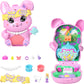 Polly Pocket Dolls And Playset, Tea Party Bunny Compact, Travel Toy With 1 Micro Doll, Pet Bunnies, Food & Fashion Styling Acces