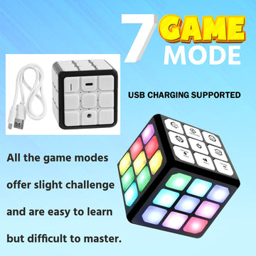 Wala Rechargeable Kids Games Activity Cube - 7 Activity Fun Games - Electronic Toys And Games For Kids - Speed Cube Games For Memory & Brain Training - Gift Toys For Ages For 8-13 Yrs