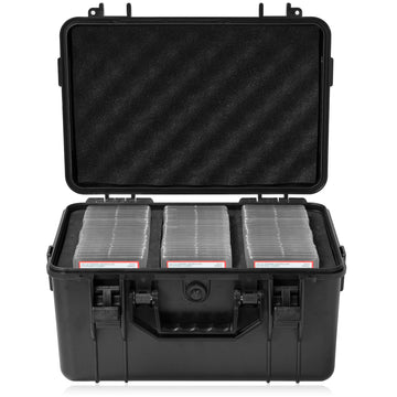 Ouutmee Graded Card Case Storage Box, Trading Card Storage Box, Waterproof Card Slab Carrying Case Compatible With 80+ Psa, Csg,