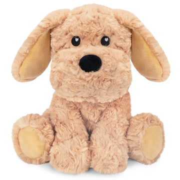 Golden Retriever Dog Microwavable & Weighted Puppy Stuffed Animals- 1.5 Lbs Unscented Doodle Heating Pad for Warmth  Period Cramps & Anxiety  Cute Dog Plushie Toy Gifts for Women Girls & Kids