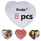 Koala Sublimation Blank Puzzle Heart Shaped 120 Pieces of Each Set, 8 Sets Heat Transfer Printing White Puzzle for Customize Uni