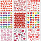 Linaye Valentines Heart Stickers For Kids - 2000Pcs Cute Valentines Day Stickers 45 Sheets Love Stickers For Cards Envelopes Cra