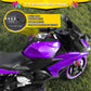 Blitzshark 12V Electric Motorcycle  Kids Motorcycle with Training Wheel  7AH Battery Ride On Motorbike For Kids 3.2 MPH Max Speed  Twist Grip Throttle  Brake Pedal  Soft Tires  Extra Long Seat  Purple