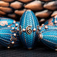 ARUOHHA DND Metal Dice Copper Blue Dragon Egg Dice with Rotating Dragon Egg Shell, Dungeons and Dragons Role Playing Game RPG D&