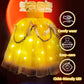 Uporpor Light Up Princess Costume Belle Girls Halloween Dress Beauty Kids Outfit Dressing Up Clothes For Play Toddler Christmas