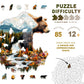 Wooden Puzzles for mature-themeds - Bear and Nature Wooden Jigsaw Puzzle - Unique Animal Shaped Wood Puzzles mature-themed - Christmas Birthday Gifts for mature-themeds/Friends/Family - 85pcs 8.4 * 8.5in