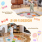 Infans Wooden Balance Beam For Kids Toddler, Stepping Stones, 12 Piece Obstacle Course For Playroom Indoor Outdoor, Gymnastics M