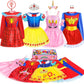 Jeowoqao Toddler Girls Dress Up Costumes, Princess Dress Up Clothes For Little Girls, Kids Dress Up Pretend Play Set With Supergirl Princess Costumes Toy Gift For Girls Ages 3 4 5 6 Years