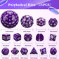 Civaner 15 Pcs Complete Polyhedral Dice Set D3-D100 Spherical RPG Dice Set in Opaque Black, 100 Sides for Role Playing Table Gam