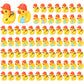 VioraWhite 50 Set Pcs Themed Ducks Mini Resin Ducks Figures Tiny Resin Figures Party Favors Party Decorations for Crafts Making 