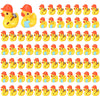 VioraWhite 50 Set Pcs Themed Ducks Mini Resin Ducks Figures Tiny Resin Figures Party Favors Party Decorations for Crafts Making 