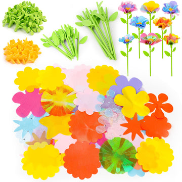 DIY Fabric Flower Bouquets Toys Accessories - Flowers Market Toy Accessories - Arts & Crafts Toy Accessory Craft Kit for Girls A