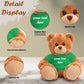 Plushland Teddy Bear 11 Inch, Stuffed Animal Personalized Gift - Great Present For Mothers Day, Valentine, Graduation, Birthday,Anniversary, Get Well,Christmas (Mocha Bear, Kelly Green)