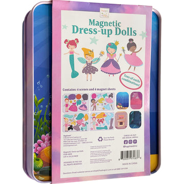 Hapinest Magnetic Dress Up Dolls For Girls, Magnet Dolls Dress Up, Pretend & Play Magnetic Travel Toys Tin Playset, Magnetic Dol