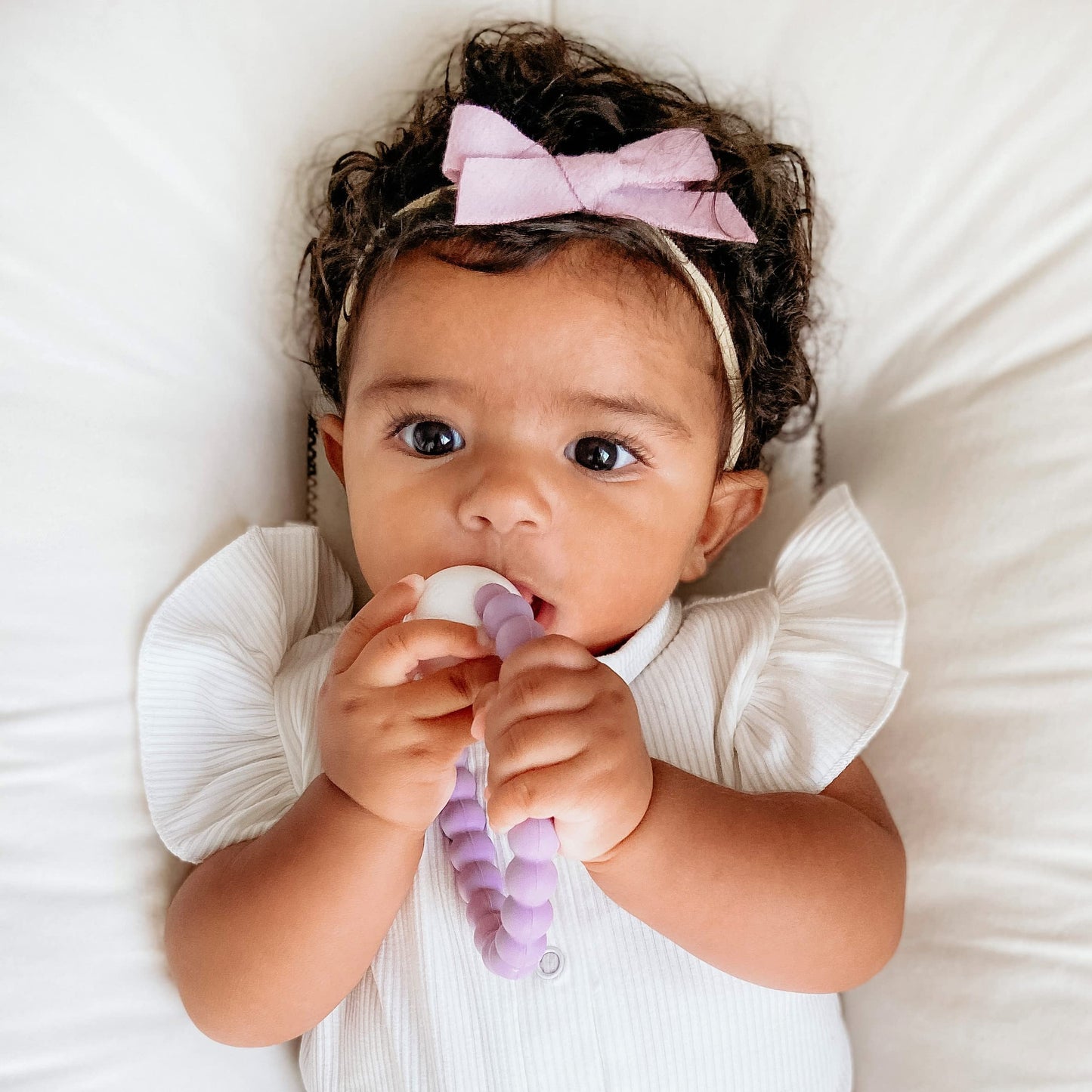 Ryan And Rose Cutie Teether Rattle (Orchid)