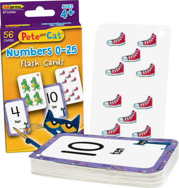 Teacher Created Resources Pete The Cat Numbers 0-25 Flash Cards