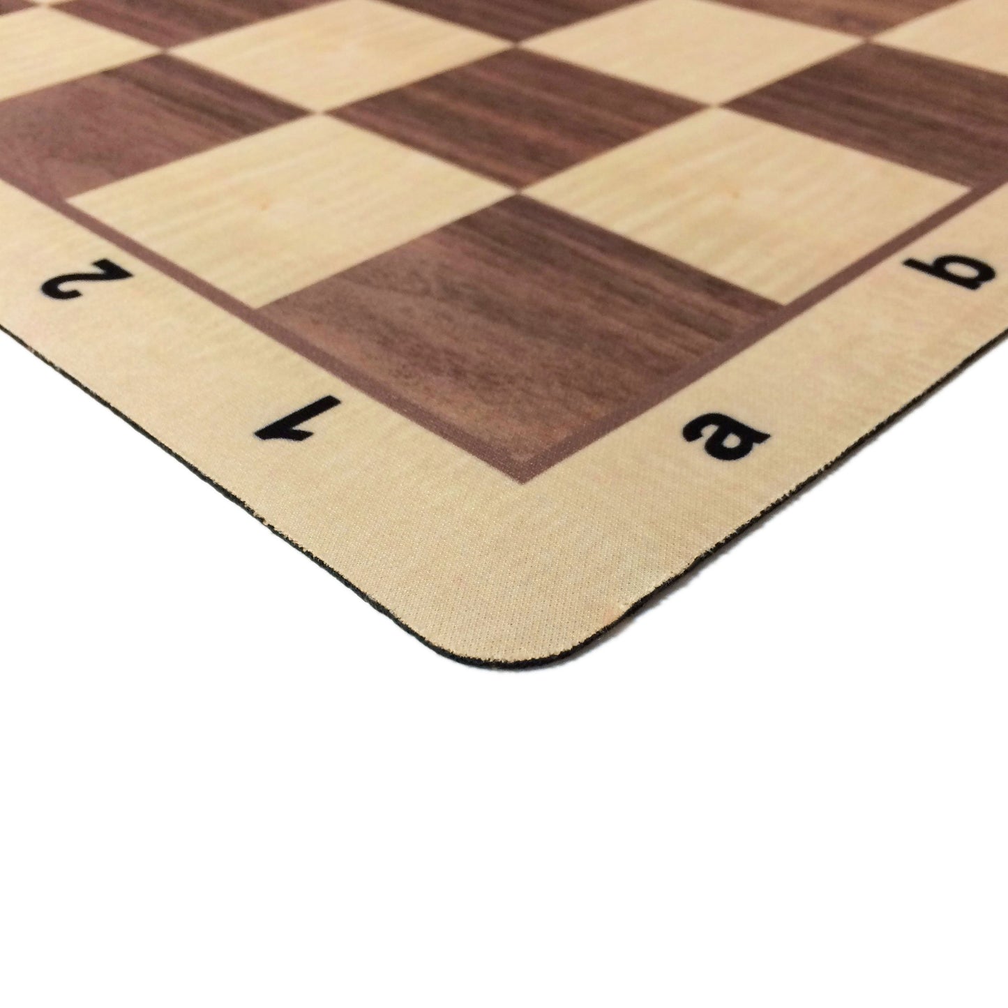 WE Games Mousepad Chess Board 20 in. with Walnut Wood Grain Design - enhanced Tournament Chess Mat  Perfect Travel Chess Board for mature-themeds