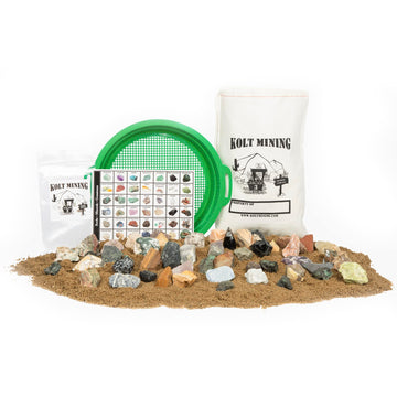 Kolt Mining Activity Dig Kit – Emeralds And Gemstone Mix For Kids – Excavate Real Crystals, Rocks, And Minerals – Great Stem/Steam Teaching Tool – Rock Collection For Geology Enthusiasts